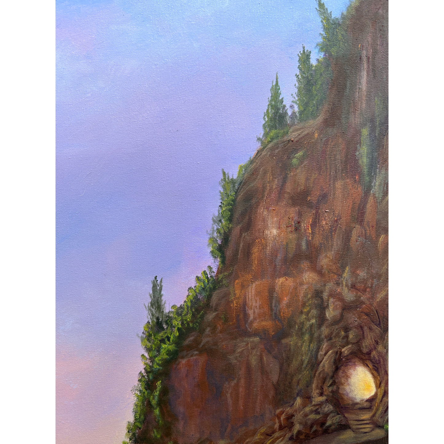 'THE CAVE OF GUIDANCE' original acrylic landscape painting