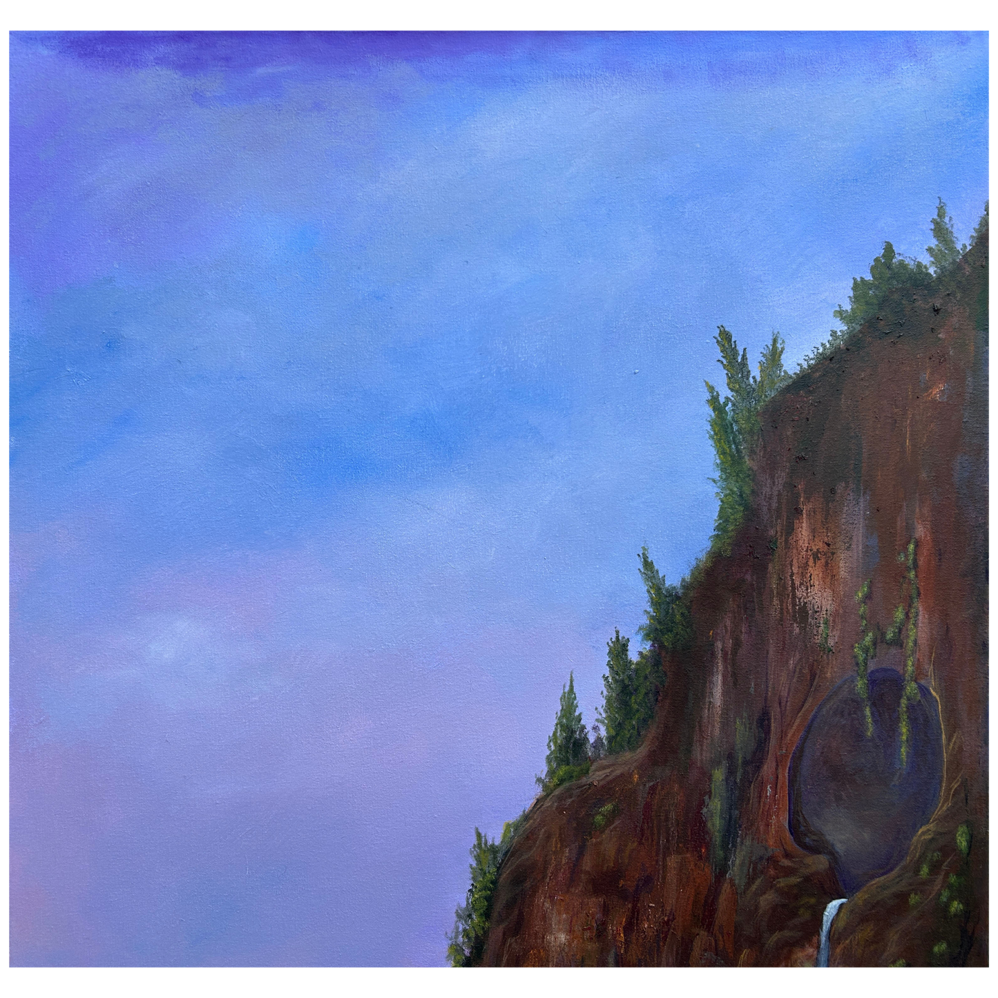 'THE CAVE OF GUIDANCE' original acrylic landscape painting