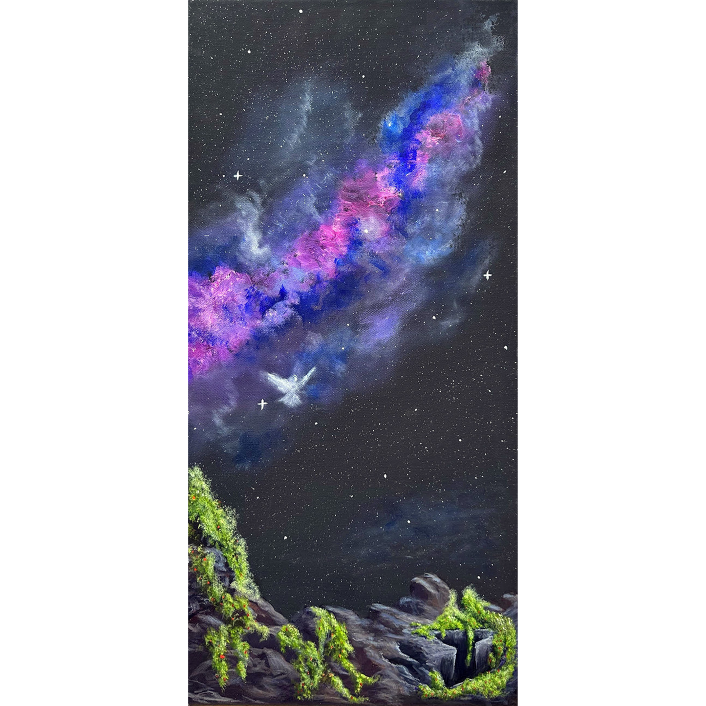 'SYMBIOSIS' original acrylic space painting