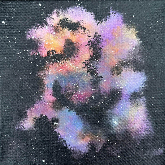 'NESSIE NEBULA' original acrylic space painting