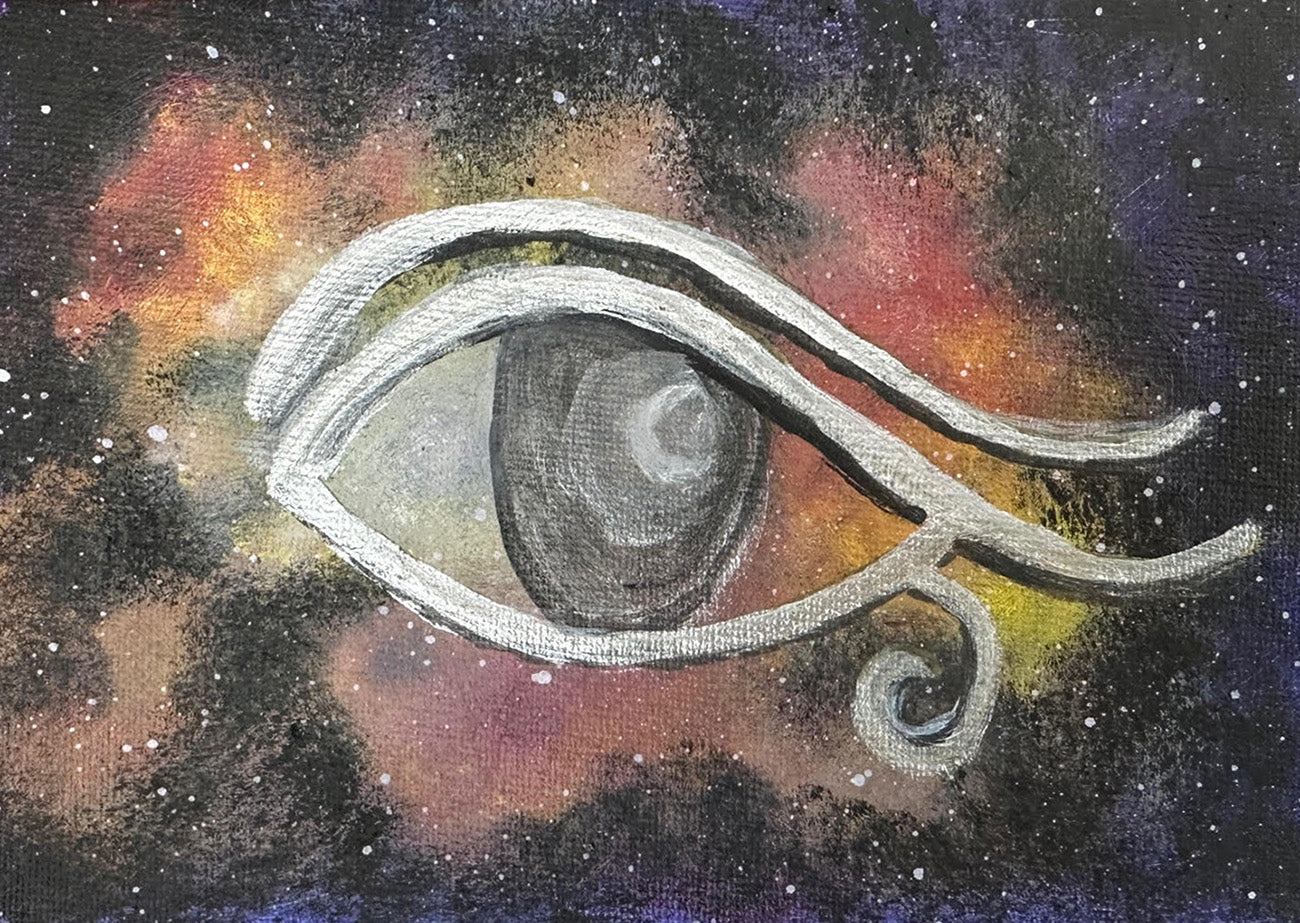 'EYE OF RA' original acrylic space painting