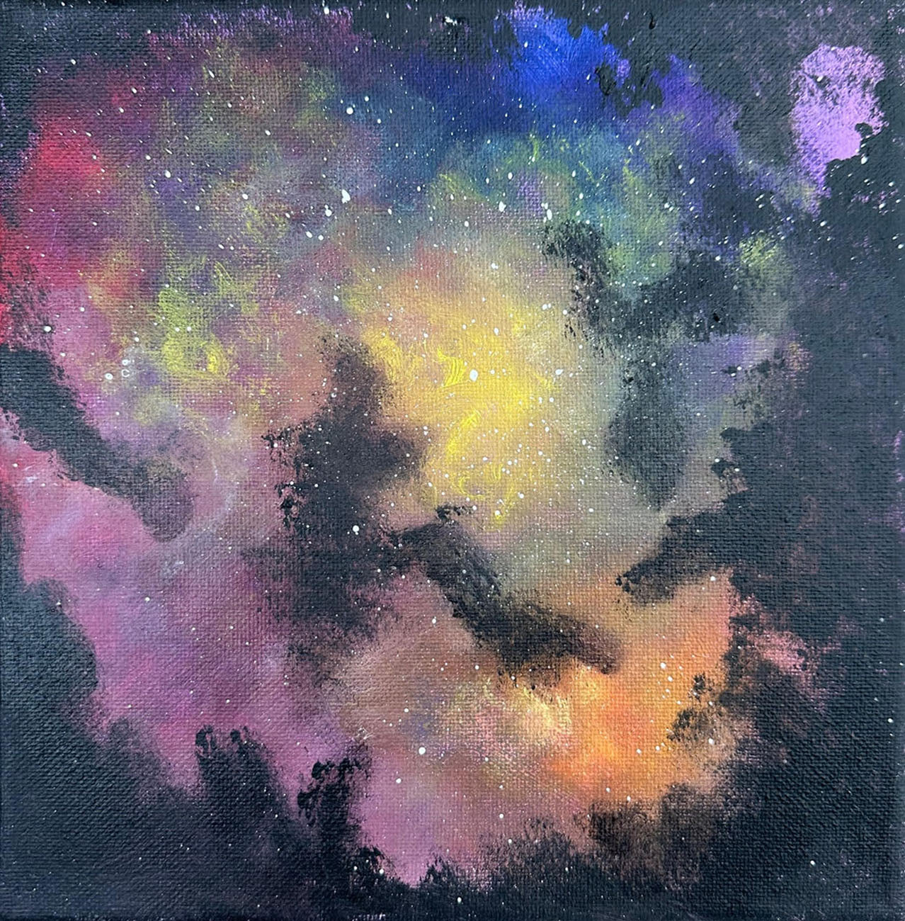 'NESSIE NEBULA' original acrylic space painting