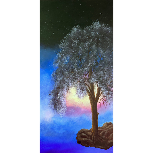 'SOMEWHERE OUT THERE' original acrylic space painting